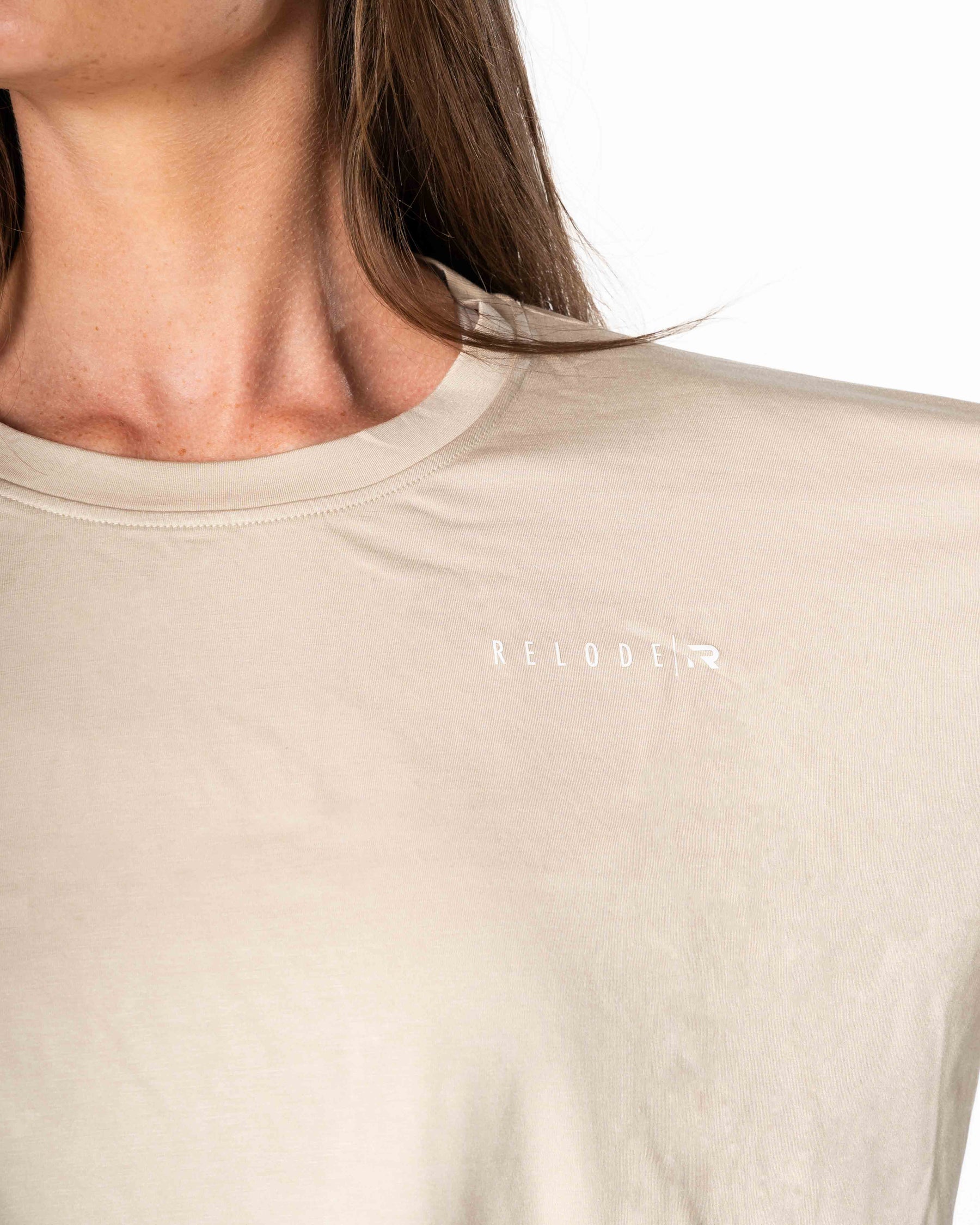 Mute Cropped T-Shirt - Beige