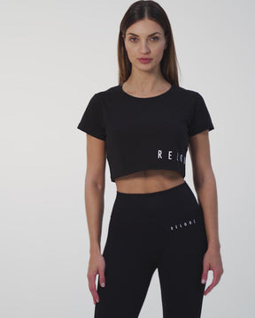 Mercy Cropped T-shirt - Black