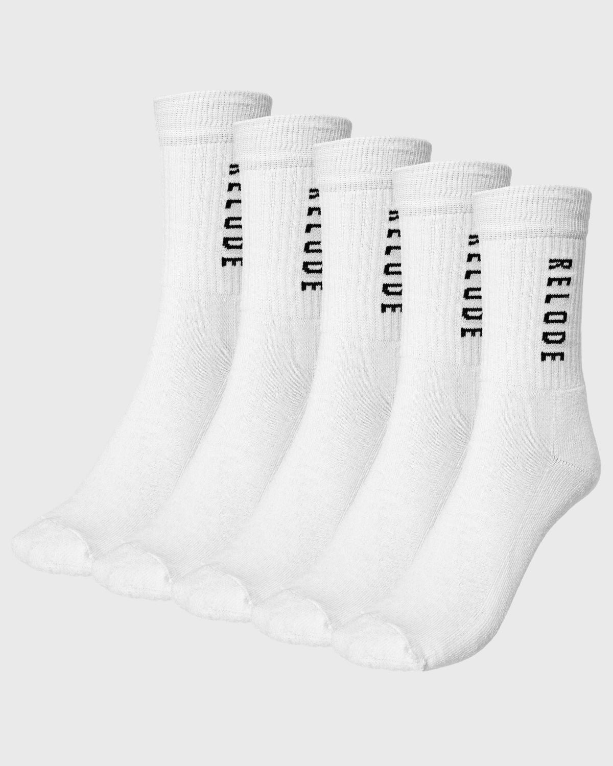 Training Socks 5-pack - Vit - RELODE.™
